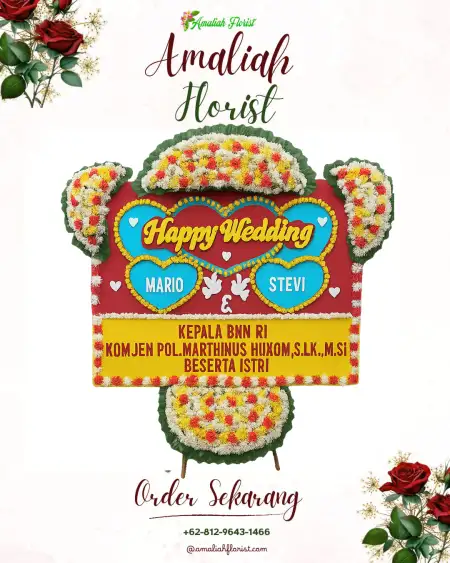 Papan Bunga Pernikahan Kampung Toyapakeh